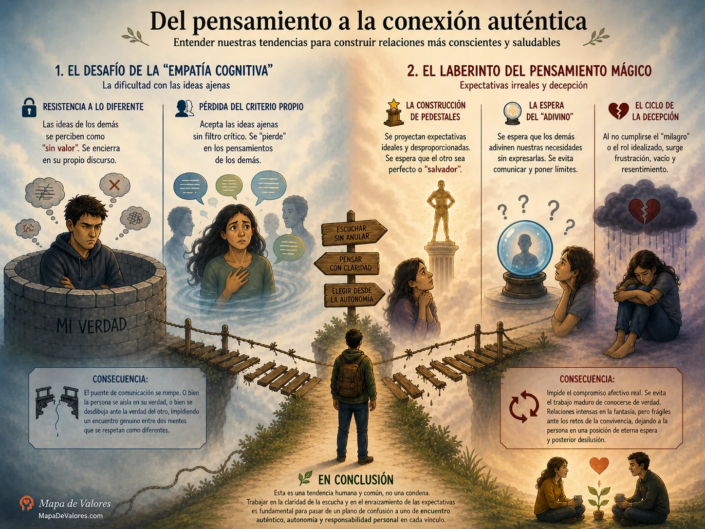 Infografía: Del pensamiento a la conexión auténtica