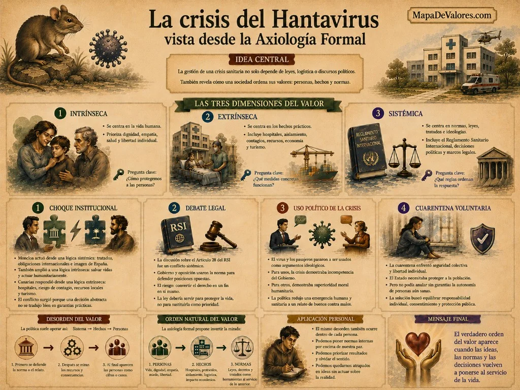 Infografía: La crisis del Hantavirus vista desde la Axiología Formal